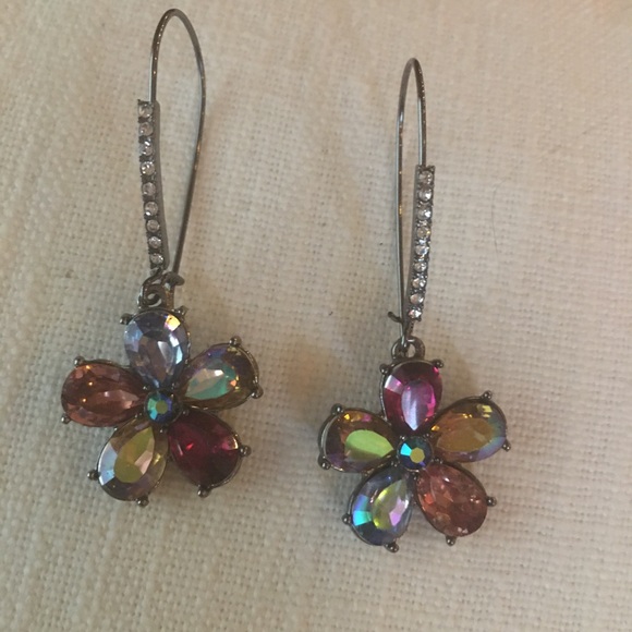 Colorful Rhinestone Drop Earrings! - Picture 3 of 3
